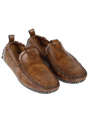 Vardhra Men's Brown Synthetic Leather Outdoor Slip On Casual Loafer 5
