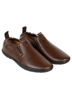 Vardhra Men's Tan Synthetic Leather Outdoor Slip On Casual Loafer 5