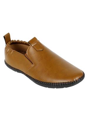 Vardhra Men's Brown Synthetic Leather Outdoor Slip On Casual Loafer 1