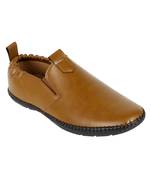 Vardhra Men's Brown Synthetic Leather Outdoor Slip On Casual Loafer