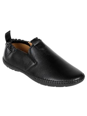 Vardhra Men's Black Synthetic Leather Outdoor Slip On Casual Loafer 1