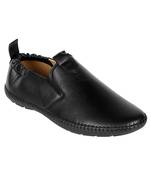 Vardhra Men's Black Synthetic Leather Outdoor Slip On Casual Loafer