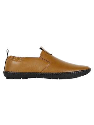 Vardhra Men's Brown Synthetic Leather Outdoor Slip On Casual Loafer 3