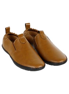 Vardhra Men's Brown Synthetic Leather Outdoor Slip On Casual Loafer 5