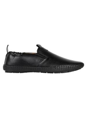 Vardhra Men's Black Synthetic Leather Outdoor Slip On Casual Loafer 3