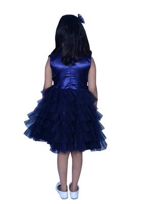 Sequence party wear with hair clip-Blue 3