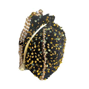 Shoptory India Potli Bags for Wedding Return Gifts Party Sequin bag for Girls Purse Handcrafted Pouches, Gold 2