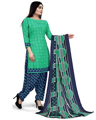 Green floral print cotton salwar 3