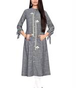 Cotton Grey ethnic kurtis