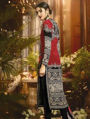Black geometric print cotton silk salwar 2