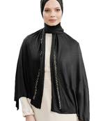 JSDC Women Casual Wear Stone Work Hosiery 4 Way Scarf Hijab Dupatta