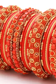 Orange bangles-and-bracelets