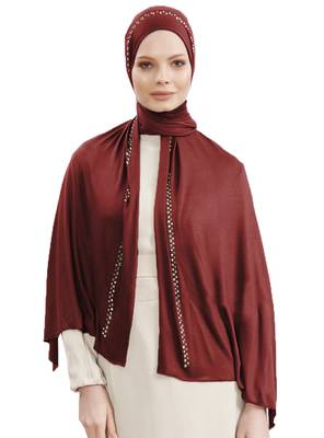 JSDC Ocassion Wear Women Diamond Stone Work Hosiery Scarf Hijab Stole 1
