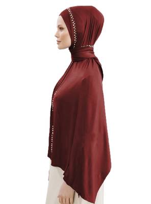JSDC Ocassion Wear Women Diamond Stone Work Hosiery Scarf Hijab Stole 3