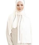 JSDC Women Hosiery 4 Way Diamond Stone Work Hijab Scarf