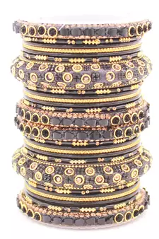 Black bangles-and-bracelets