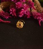 Designer Golden Meenakari Diamond Floral nose ring or Nose Pin