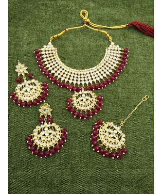 Kayaa Glorious Gold Plated Choker Set For Womens & Girls 1