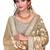Beige plain net saree with blouse