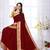 Maroon plain art silk saree with blouse