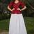 White plain polyester semi stitched lehenga