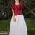 White plain polyester semi stitched lehenga