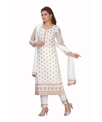 White Color Chanderi Set 1