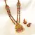 Gold Plated Red & Green Studded Laxmi Pendant Temple Necklace Sets