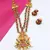 Gold Plated Red & Green Studded Laxmi Pendant Temple Necklace Sets