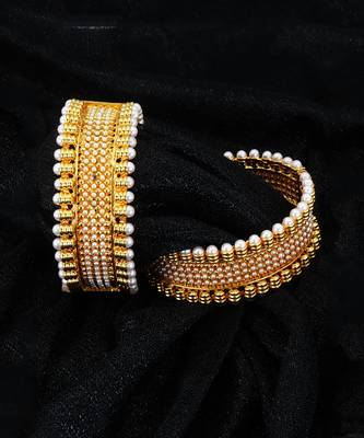 Gold Plated copper base Pearl bangles 5