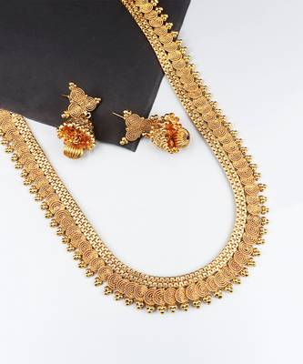 Gold Plated South Indian Traditional Necklace Sets 1