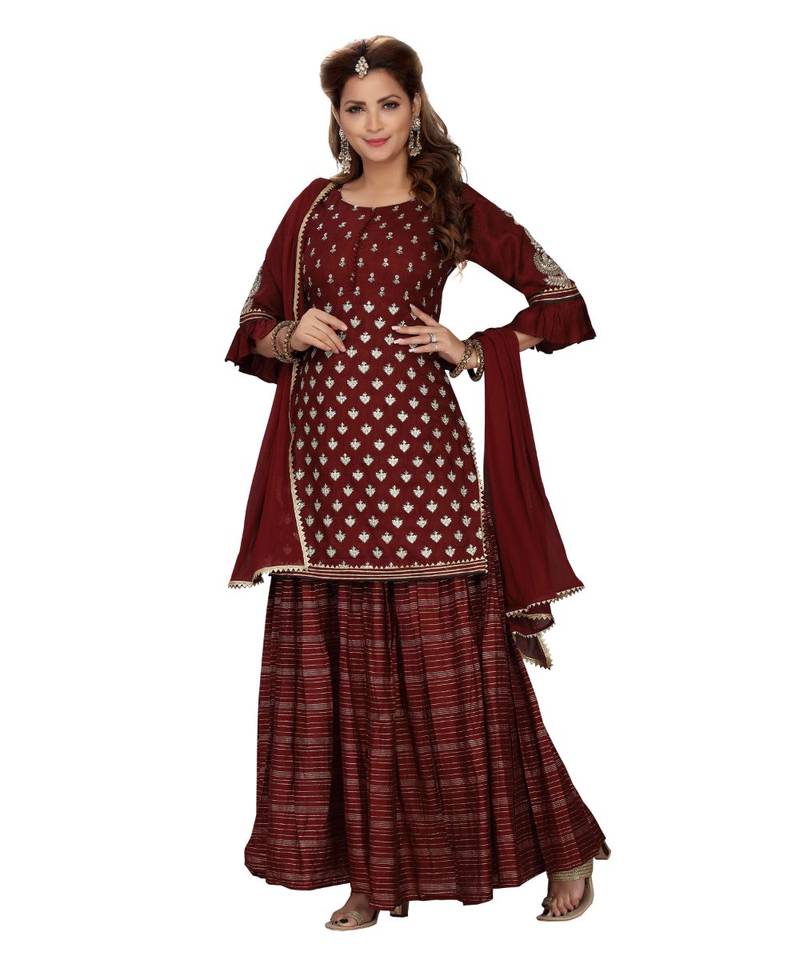 Maroon Color Lehenga Set
