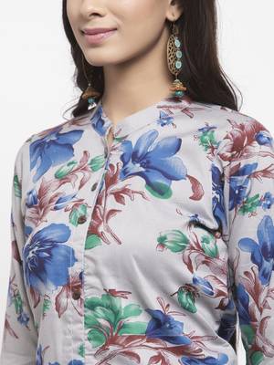 Grey printed rayon combo-kurtis 4