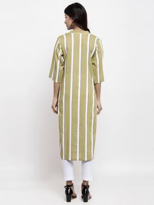 Olive printed rayon combo-kurtis 3