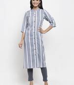 Grey printed rayon combo-kurtis