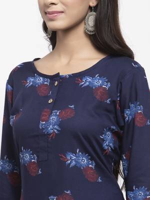 Navy-blue printed rayon combo-kurtis 4