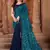 Blue printed lycra saree 