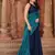 Blue printed lycra saree 