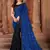 Blue printed lycra saree 