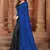 Blue printed lycra saree 