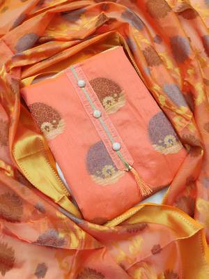 Peach banarasi banarasi salwar 1