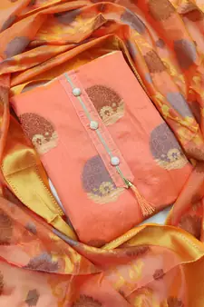 Peach banarasi banarasi salwar