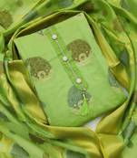 Parrot-green banarasi banarasi salwar