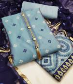 Light-blue banarasi banarasi salwar