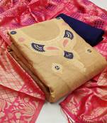 Light-orange banarasi banarasi salwar