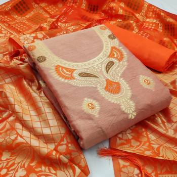 Light-peach banarasi banarasi salwar 1