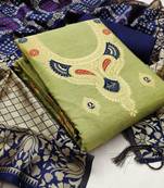 Parrot-green banarasi banarasi salwar