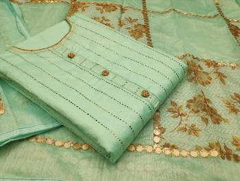 Light-green stripes print chanderi salwar 1