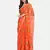 Orange Printed Chiffon Saree With Blouse
