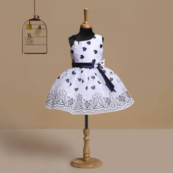 blue satin kids frocks 2